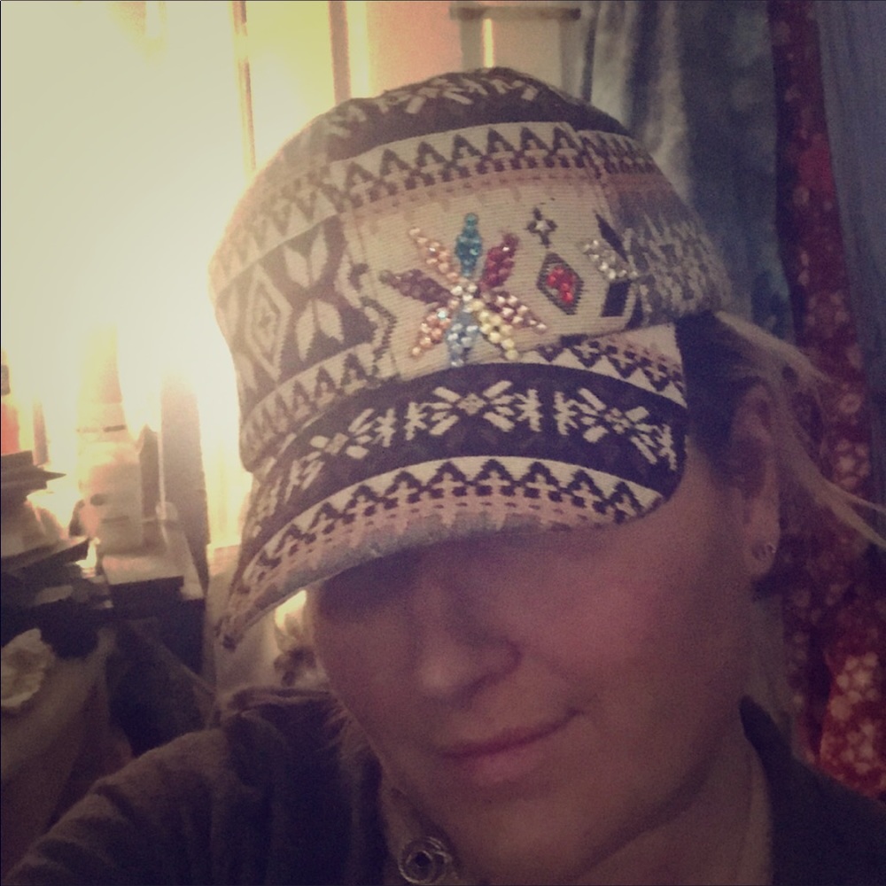 Aztec cap adorned w Swarovski’s hand laid by me‼️ - Picture 1 of 5
